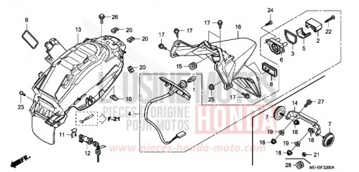 REAR FENDER NSA700A8 de 2008